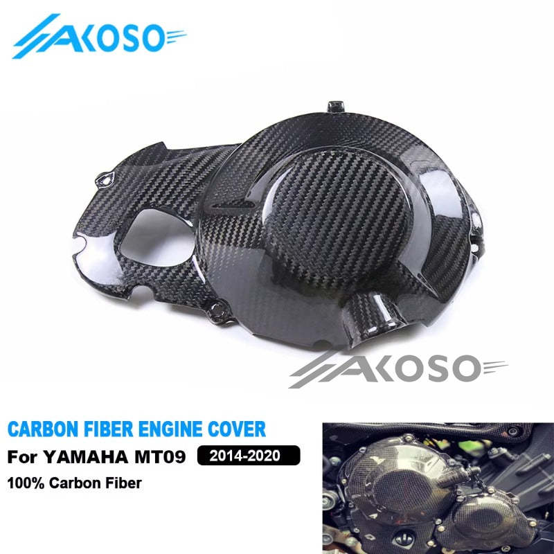 AKOSO 2014-2020 Yamaha MT09 FZ09 Carbon Fiber Motorcycle Modification Engine Cover Protection Cover