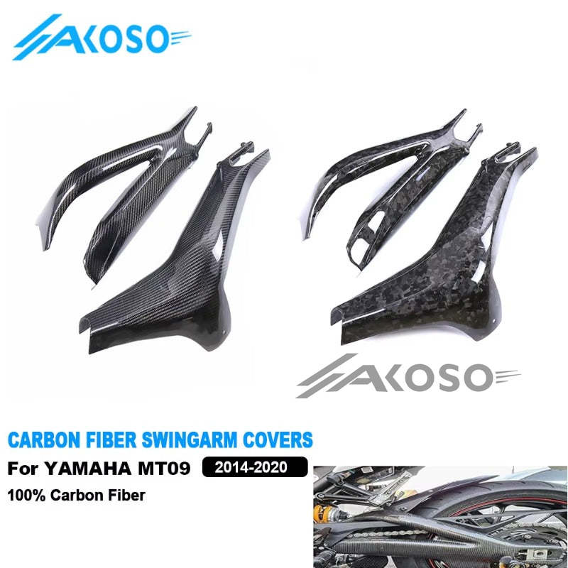 AKOSO 2014-2020 Yamaha MT09 FZ09 Carbon Fiber Motorcycle Swingarm Cover Panel Protector Guard