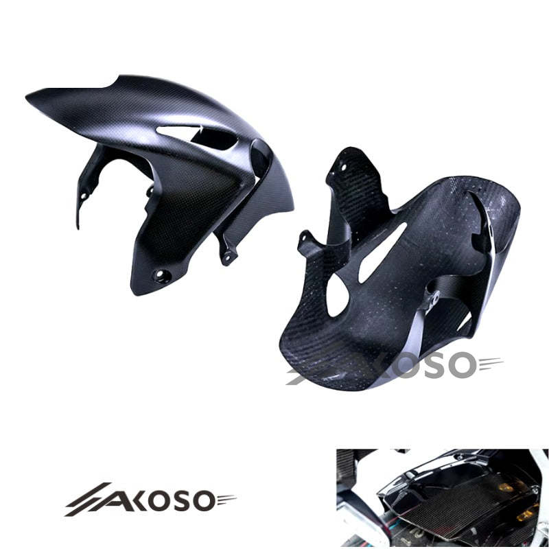 AKOSO 2021-2024 Honda CBR1000RR-R Carbon Fiber Motorcycle Front Wheel Mud Flap Splash Fender Hugger Mudguard