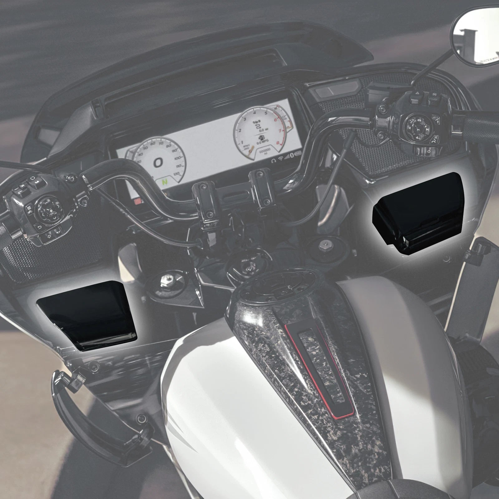 AKOSO Carbon Fiber Inner Fairing Glove Box Door For Harley CVO Road Glide FLTRXSE 2023-2025