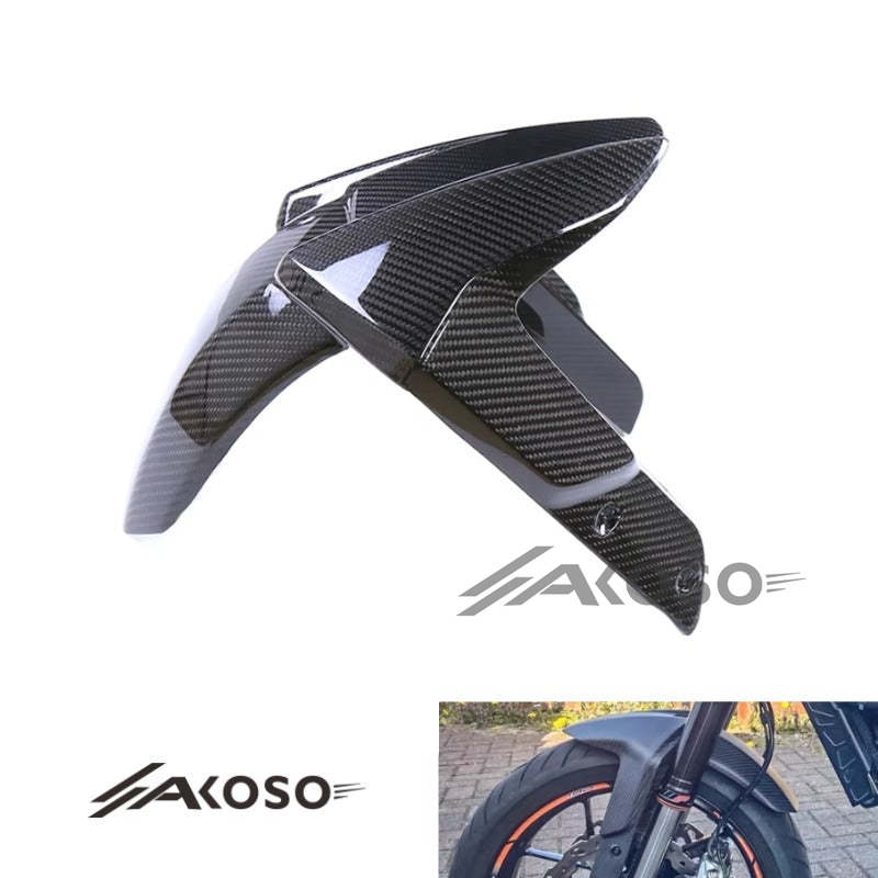 AKOSO 2018-2024 KTM 790 890 Duke Carbon Fiber Motorcycle Front Fender Splash Mudguard Hugger