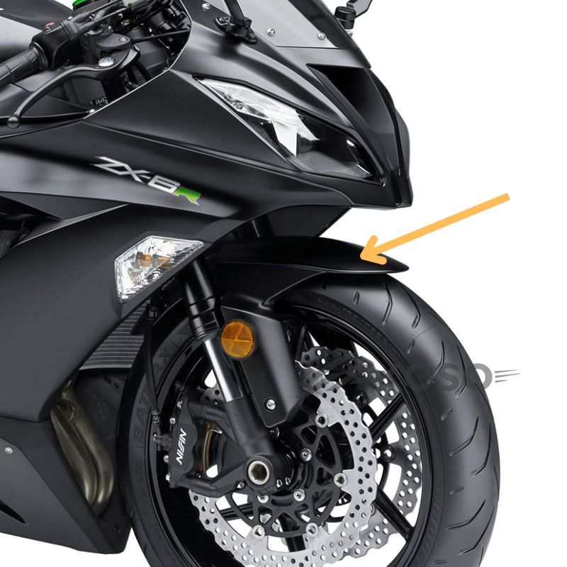 AKOSO 2013-2018 Kawasaki Ninja ZX-6R Carbon Fiber Front Wheel Fender Hugger Mudguard