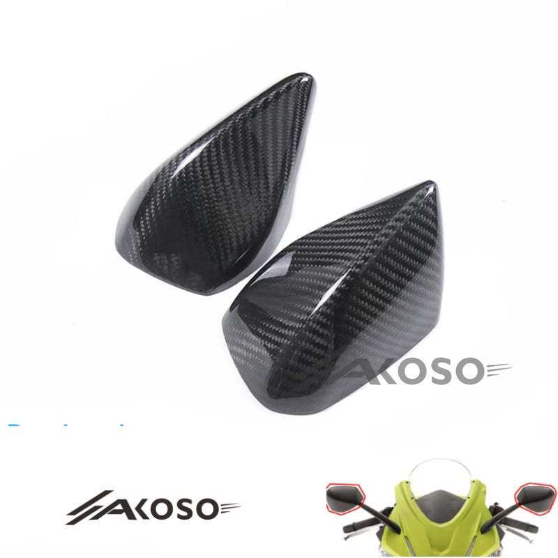 AKOSO 2021+ Aprilia RSV4 Carbon Fiber Rearview Mirror Cover Motorcycle Accessories