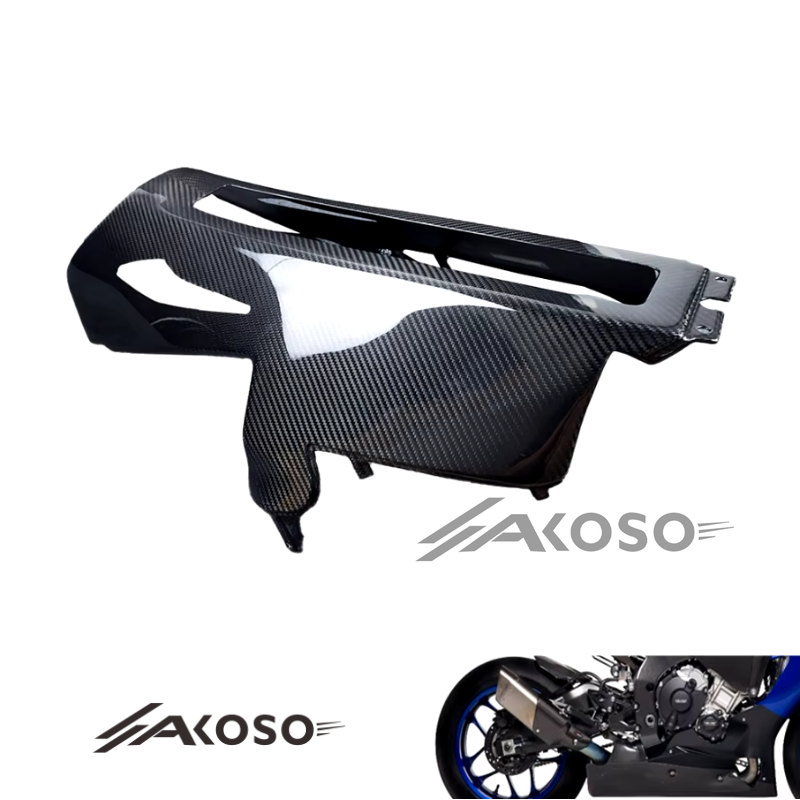 AKOSO 2015-2019 Yamaha R1 R1M Carbon Fiber Belly Pan Engine Spoiler Lower Panel Fairing Cowl Cover