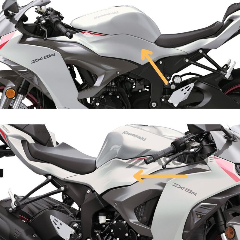 AKOSO 2024+ Kawasaki Ninja ZX-6R Carbon Fiber Fuel Tank Side Panel Cover Fairing