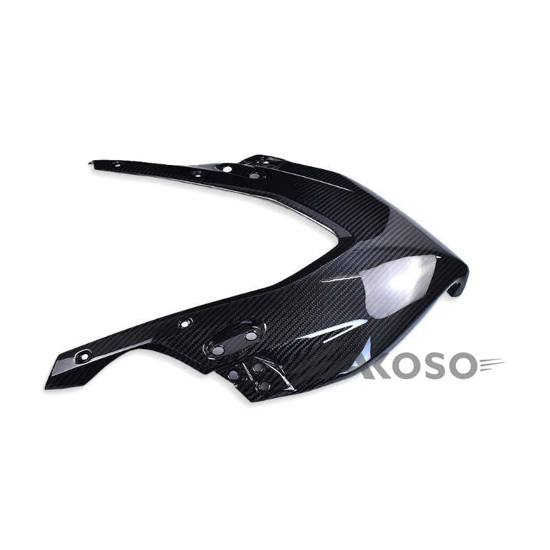 AKOSO 2019-2023 Honda CB650R CBR650R Carbon Fiber Upper Front Headlight Nose Housing Fairing Cover