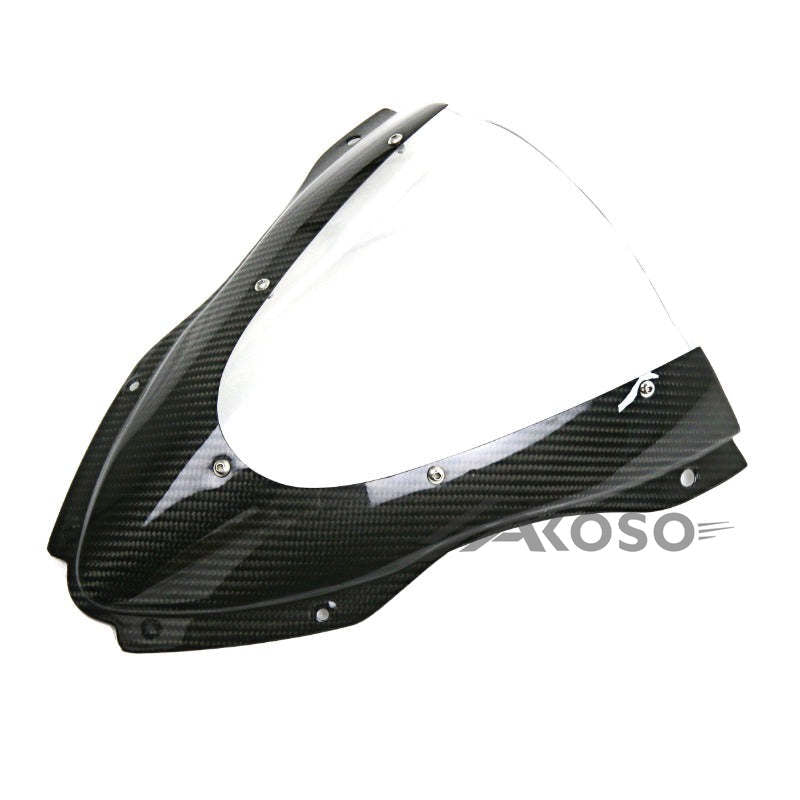 AKOSO 2016-2020 Kawasaki Ninja ZX10R ZX-10R Carbon Fiber Motorcycle Windshield Windscreen Front Wind Deflector