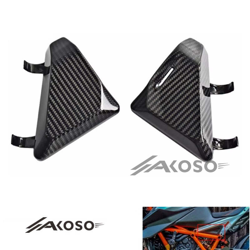 AKOSO 2020+ KTM 1290 Super Duke R Carbon Fiber Motorcycle Fuel Tank Side Panels