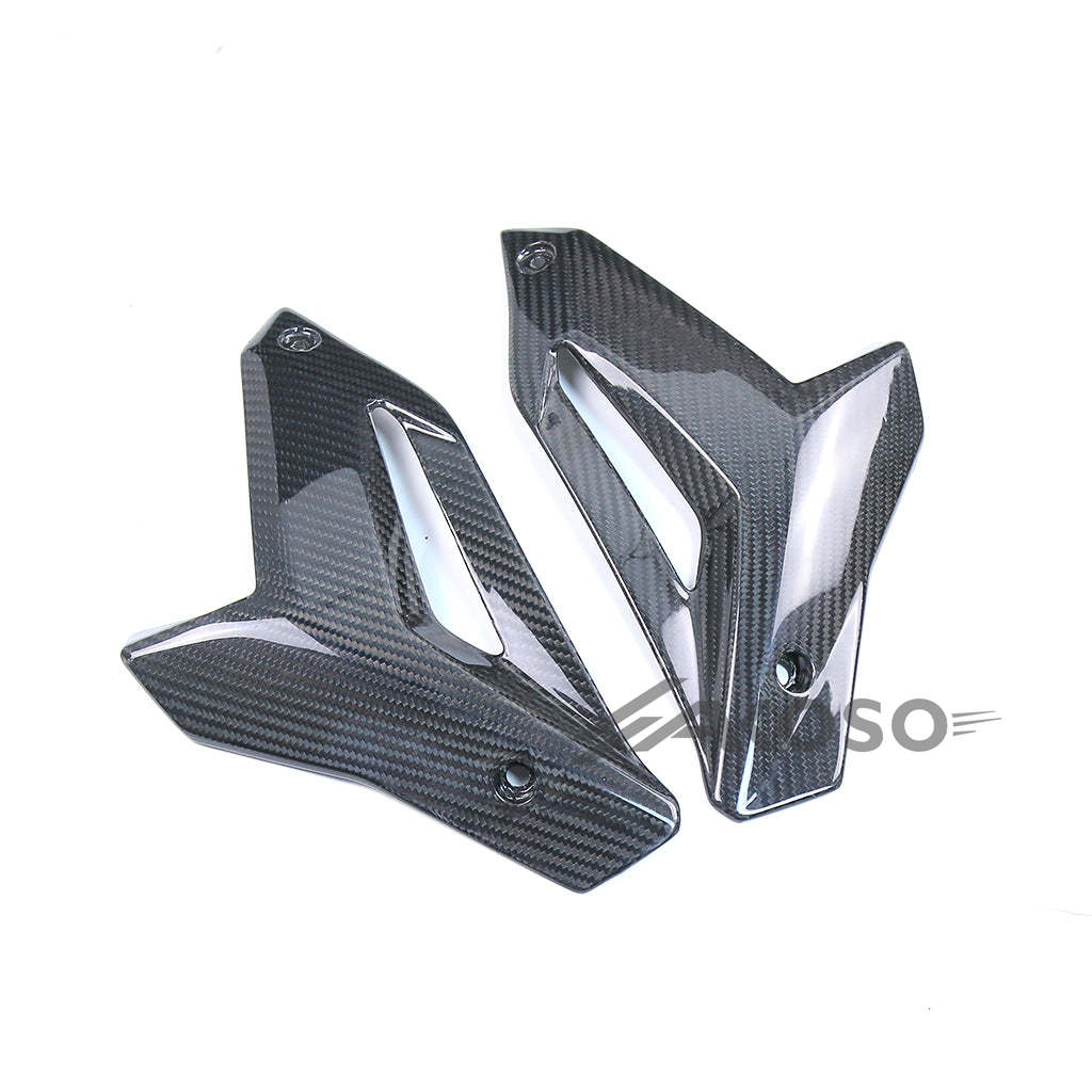 AKOSO 2014-2020 BMW S1000R Carbon Fiber Motorcycle Abdominal Lateral Plate Front Lower Fairing Panel