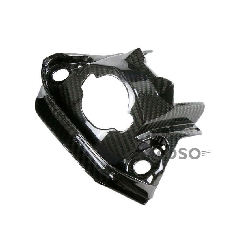 AKOSO 2014-2018 Honda CB650F CBR650F / 2019+ CB650R CBR650R Carbon Fiber Motorcycle Ignition Key Ring Hole Trim Cover