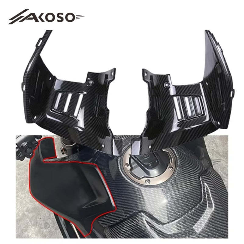 AKOSO 2023-2024 CFMOTO 800NK Carbon Fiber Motorcycle Fuel Tank Front Air Decorative Panel Fairing