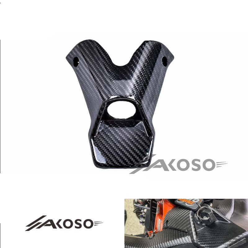 AKOSO 2018-2024 KTM 790 890 Duke Carbon Fiber Motorcycle Ignition Lock Key Cover Case