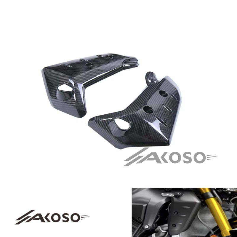 AKOSO Yamaha MT10 2022-2024 Carbon Fiber Motorcycle Water Tank Guard Radiator Side Guards Cover Fairing Kits