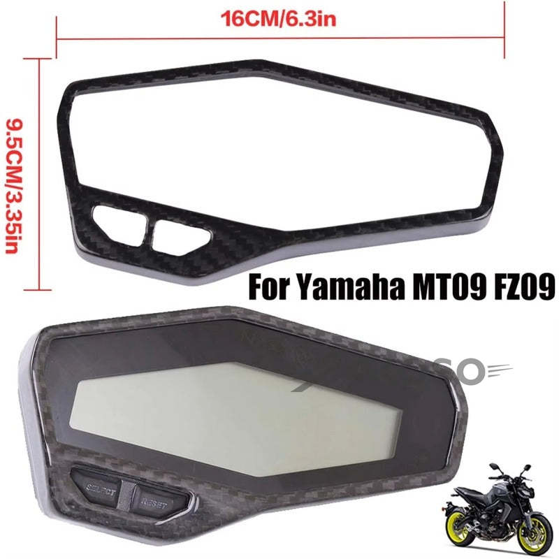 AKOSO Yamaha MT09 FZ09 2014-2020 Carbon Fiber Speedometer Gauges Tachometer Instrument Case Cover