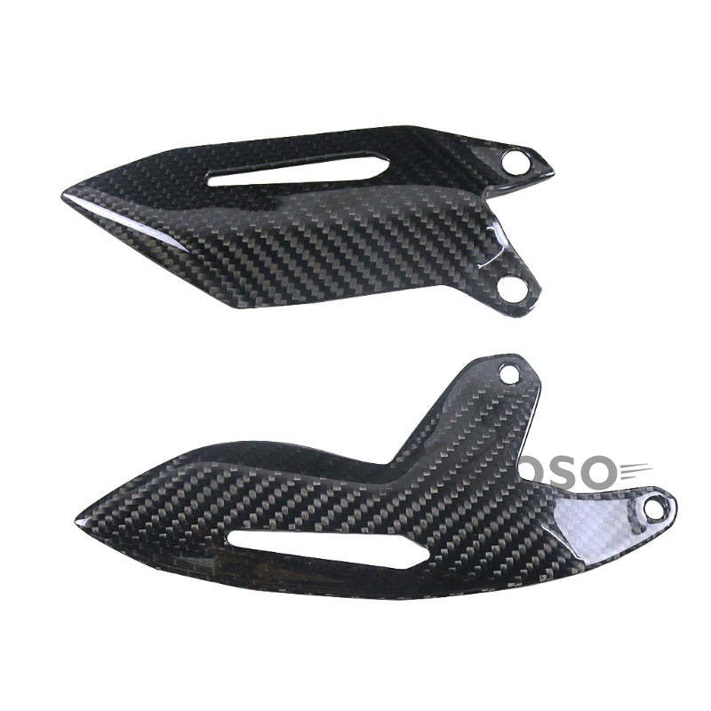 AKOSO Kawasaki Ninja H2 H2R 2015-2024 Carbon Fiber Motorcycle Rear Footrest Plate Fairing Kit Heel Guards