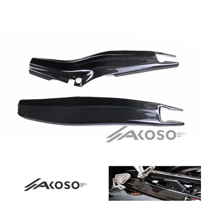 AKOSO 2019+ Honda CB650R CBR650R Carbon Fiber Rear Swingarm Swing Arm Cover Panel Cowling Protectors