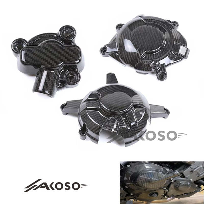 AKOSO 2022-2024 Yamaha R3 Carbon Fiber Engine Protective Cover Engine Side Cover