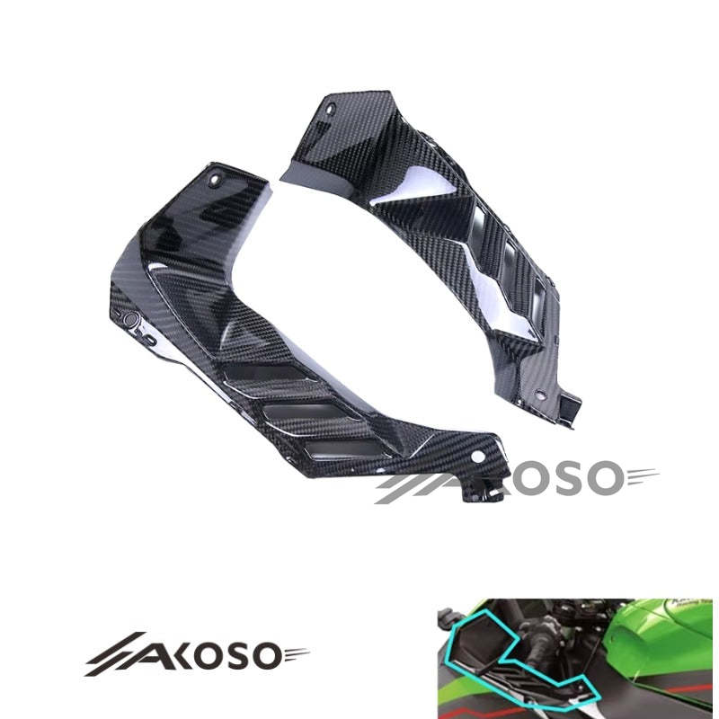 AKOSO 2021-2024 Kawasaki ZX10R ZX-10R Carbon Fiber Motorcycle Accessories Fairing Kit Dash Panel Side Cover