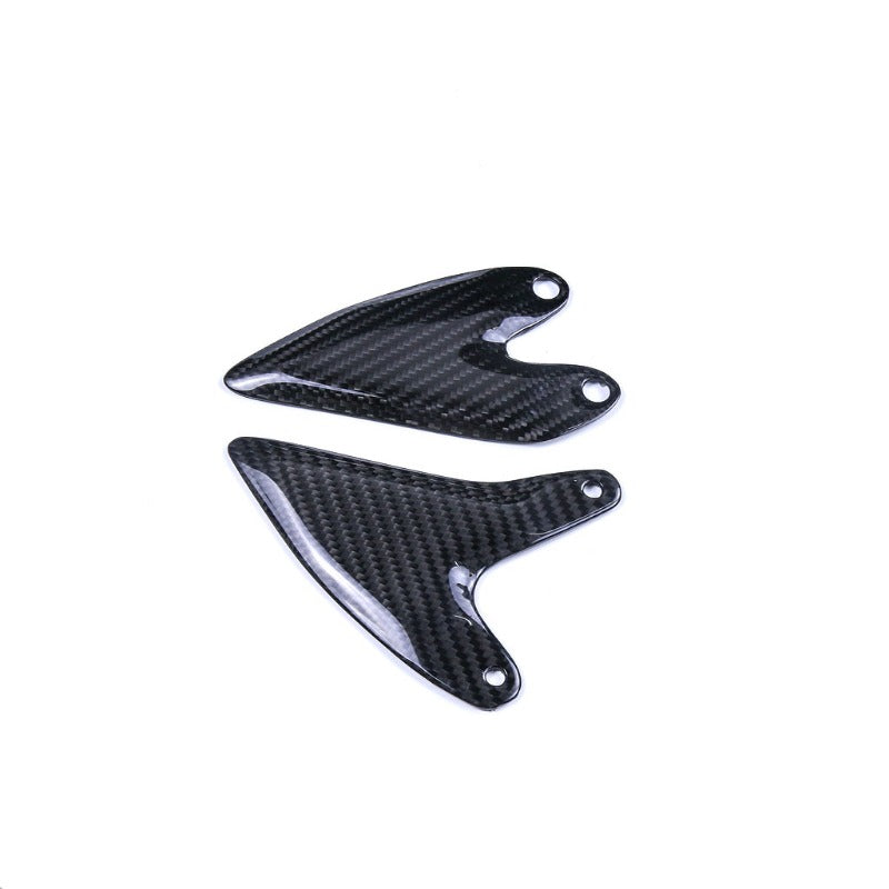 AKOSO 2018-2024 Kawasaki Ninja 400 Z400 Carbon Fiber Motorcycle Accessories Rear Footpeg Heel Plate Heel Guards