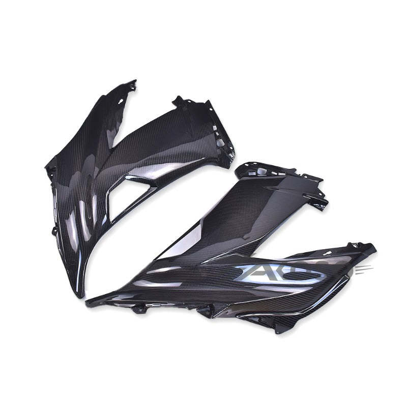 AKOSO 2013-2018 Kawasaki Ninja ZX-6R Carbon Fiber Front Upper Side Panel Motorcycle Fairing