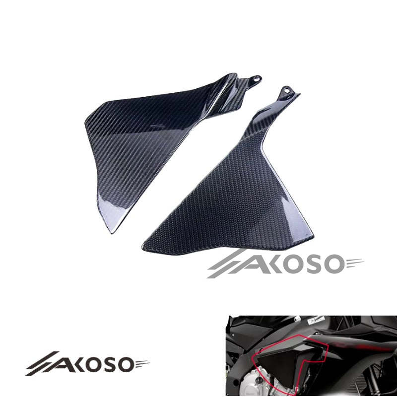 AKOSO 2015-2019 Yamaha YZF R1 R1M Carbon Fiber Parts Motorcycle Small Side Panels