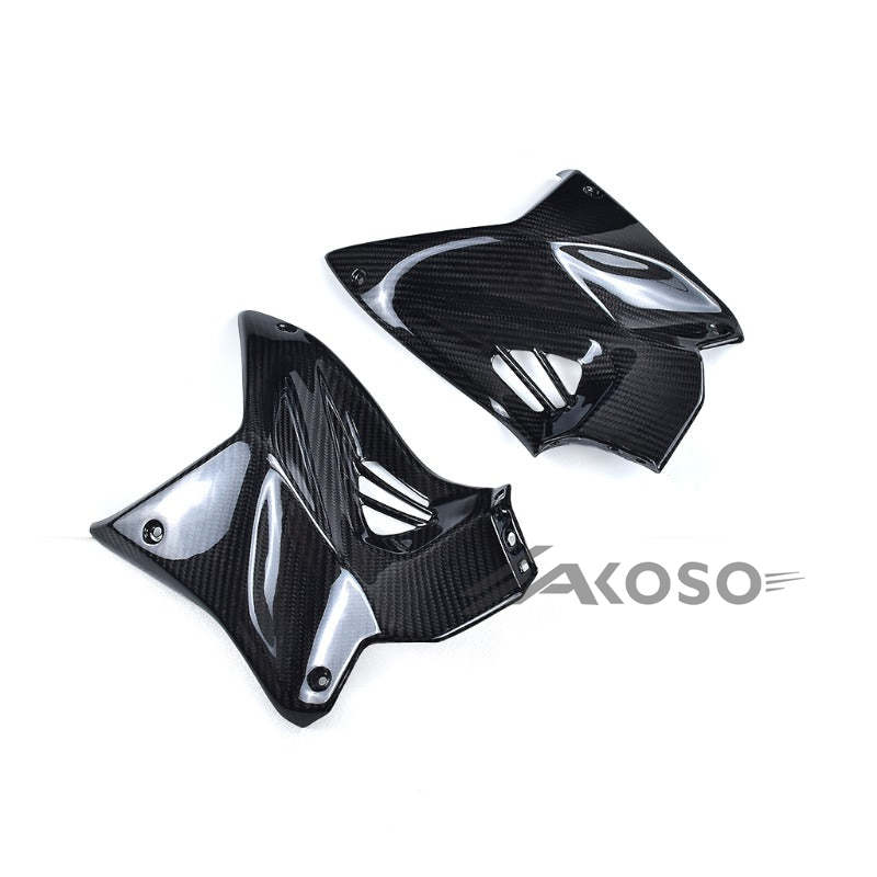 AKOSO 2015-2024 Kawasaki Ninja H2 H2R Carbon Fiber Motorcycle Accessories Front Fuel Tank Side Panel Covers