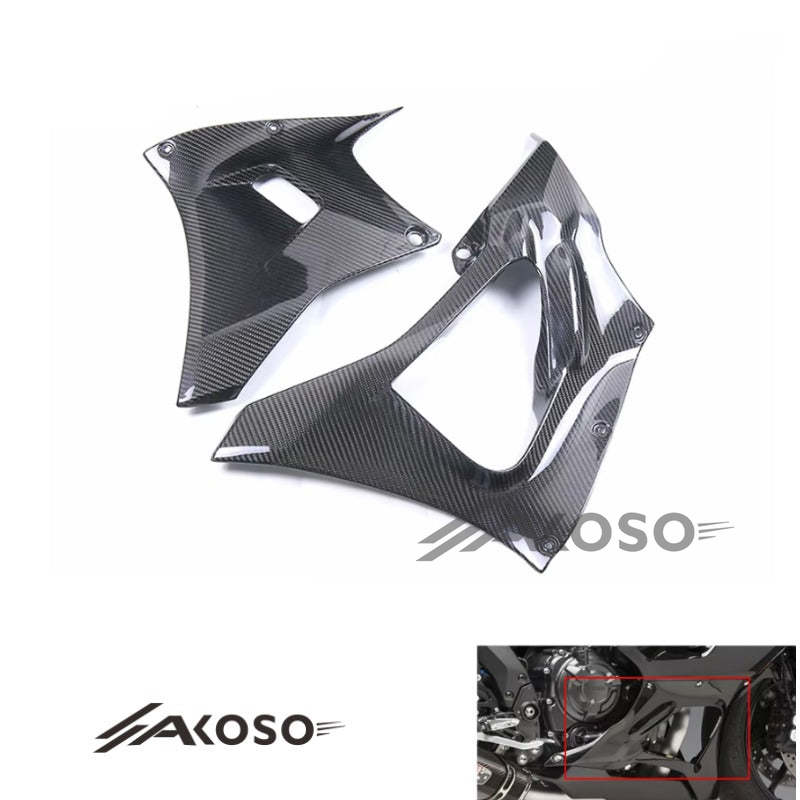 AKOSO 2022-2024 Yamaha R7 Carbon Fiber Belly Pan Side Panels Side Spoiler