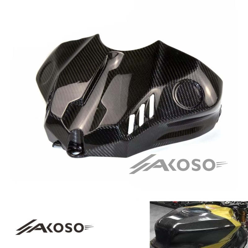 AKOSO 2015-2019 Yamaha YZF R1 R1M Carbon Fiber Motorcycle Airbox Fuel Gas Tank Cover Fairing