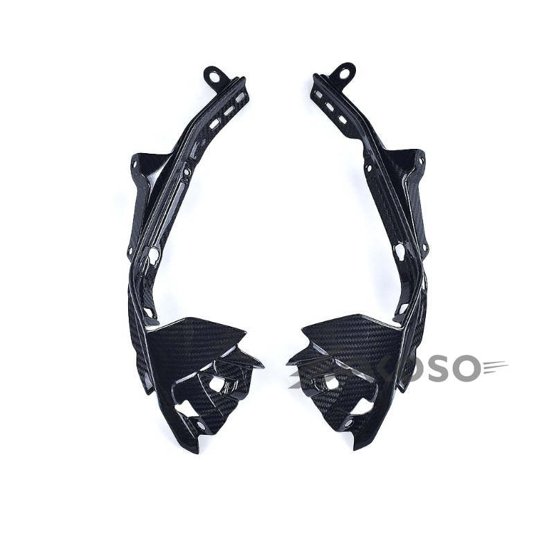 AKOSO 2017-2024 Yamaha R6 Carbon Fiber Front Headlight Cockpit Side Plate Fairing