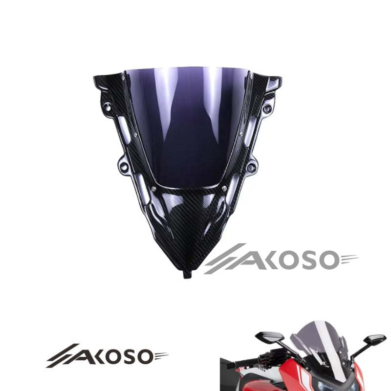 AKOSO 2014-2018 Honda CB650F CBR650F Carbon Fiber Motorcycle Front Screen Windshield Fairing Windshield