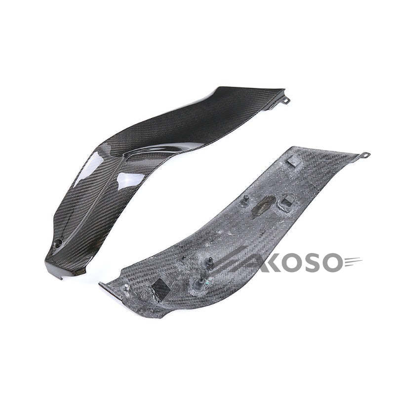 AKOSO 2021-2024 Kawasaki ZX10R ZX-10R Carbon Fiber Motorcycle Front Fuel Tank Side Panels Plate Fairing