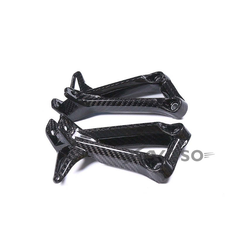 AKOSO 2016-2021 Yamaha MT10 FZ10 Carbon Fiber Passenger Foot Peg Mount Kit Heel Guards Cover Motorcycle