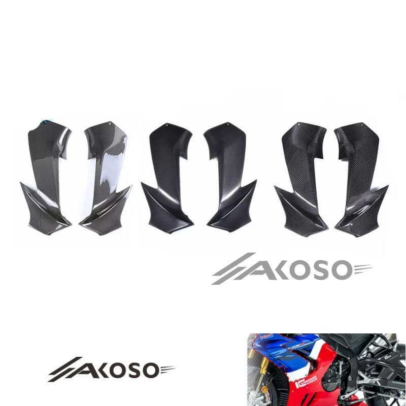 AKOSO 2021-2024 Honda CBR1000RR-R Carbon Fiber Spoiler Side Panels Cover Fairings Motorcycle