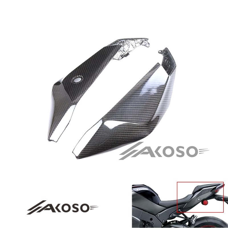 AKOSO 2021-2024 Kawasaki Ninja ZX10R ZX-10R Carbon Fiber Motorcycle Rear Tail Seat Side Panels Fairings