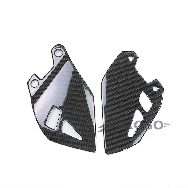 AKOSO 2021-2024 Kawasaki Z H2 Carbon Fiber Motorcycle Rear Footrest Wing Plate Rearset Protector Heel Guards