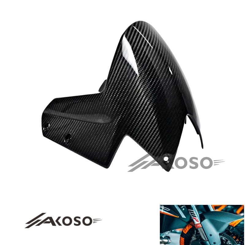 AKOSO 2014-2019 KTM 1290 Super Duke Carbon Fiber Accessories Motorcycle Front Fender Hugger