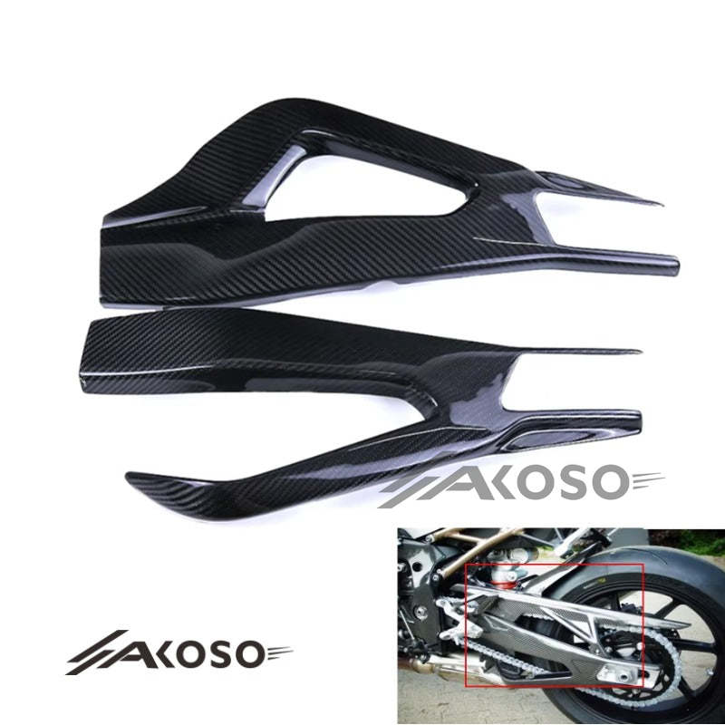 AKOSO 2019-2022 BMW S1000RR Carbon Fiber Swing Arm Covers Swingarm Covers