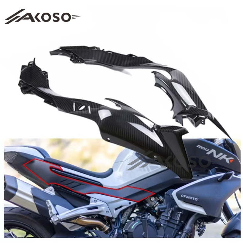 AKOSO 2023-2024 CFMOTO 800NK Carbon Fiber Rear Seat Side Panel Cover Fairing