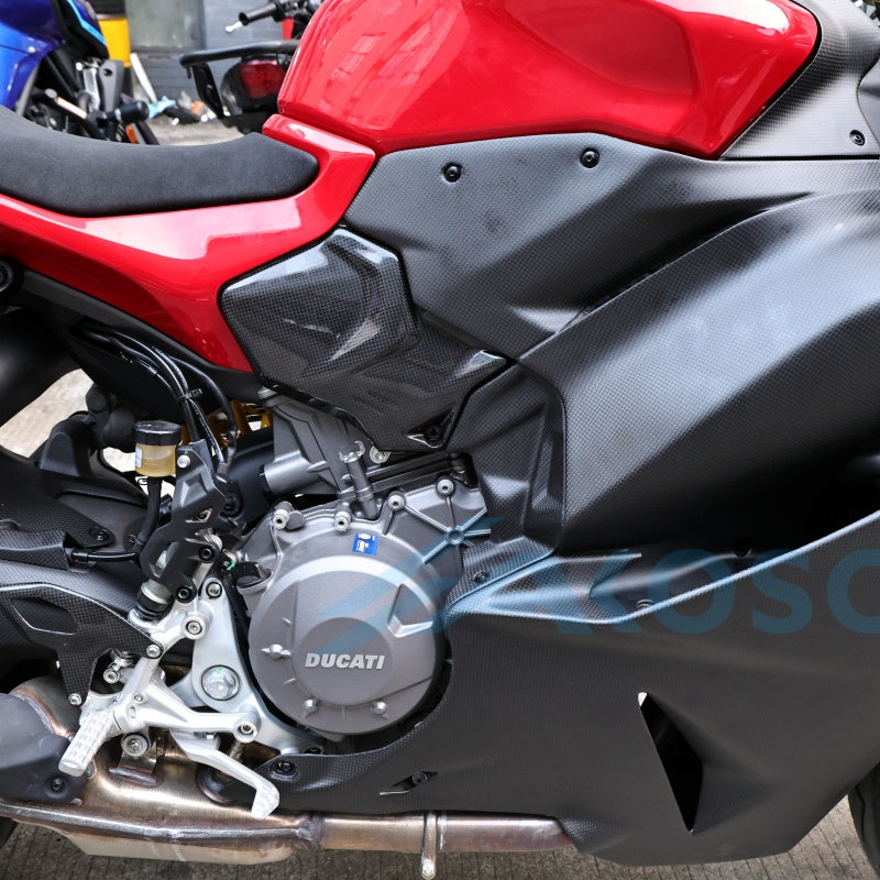 AKOSO 2025+ Ducati Panigale V2 V2S Carbon Fiber Tank Side Panels Under Seat