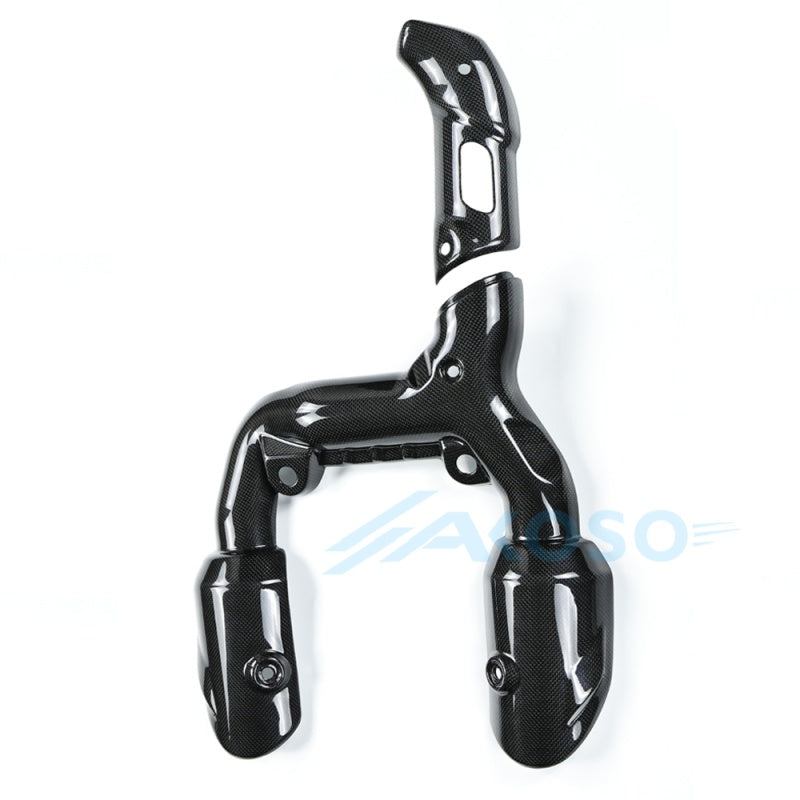 AKOSO 2025+ Ducati Panigale V2 V2S Carbon Fiber Slim Exhaust Heat Shield Solo Race Cowl Style