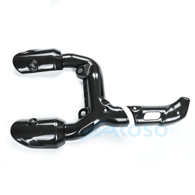AKOSO 2025+ Ducati Panigale V2 V2S Carbon Fiber Slim Exhaust Heat Shield Solo Race Cowl Style