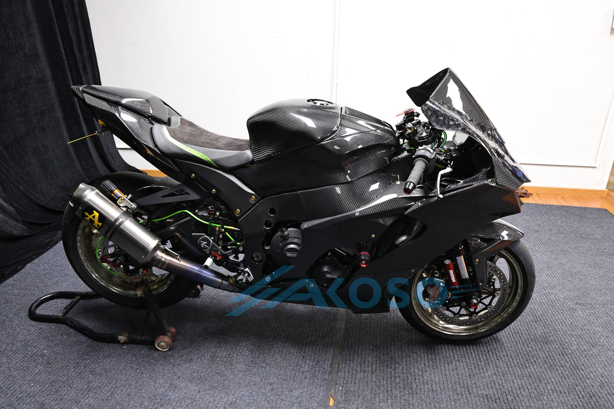 AKOSO Kawasaki Ninja ZX‑10R / ZX‑10RR 2021‑2024 Full Dry Carbon Fiber Body Kit 26 Parts Complete Fairing Set