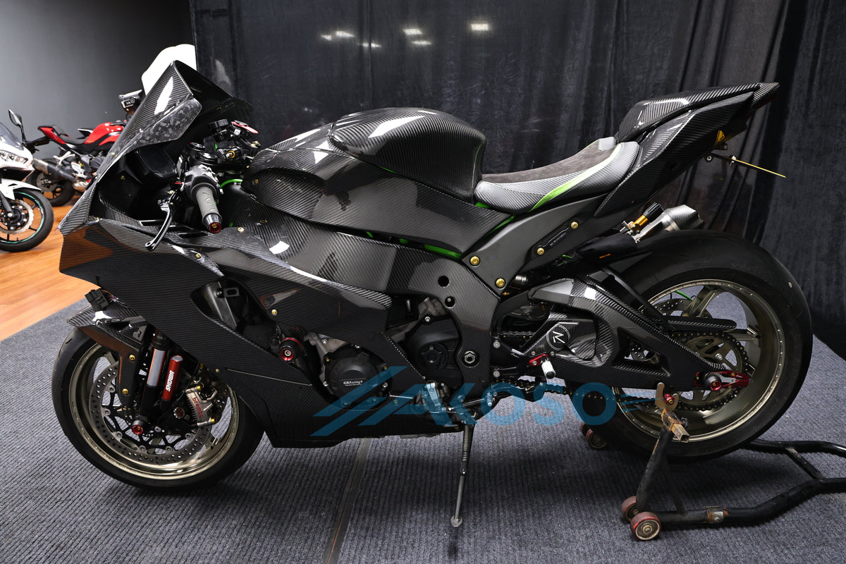 AKOSO Kawasaki Ninja ZX‑10R / ZX‑10RR 2021‑2024 Full Dry Carbon Fiber Body Kit 26 Parts Complete Fairing Set