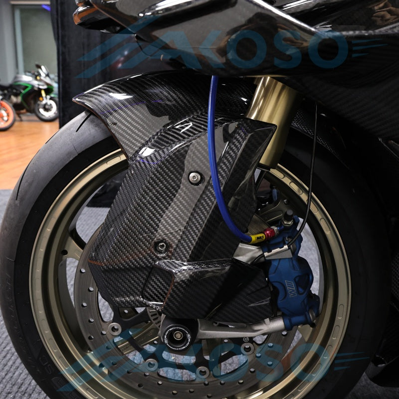 AKOSO 2025 BMW S1000RR Carbon Fiber Front Fender Hugger Mudguard