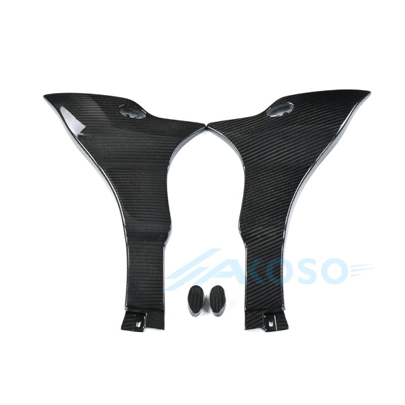 AKOSO 2022-2025 Carbon Fiber Side Fairing Spoiler Chin Cover for Harley Softail Low Rider ST FXLRST