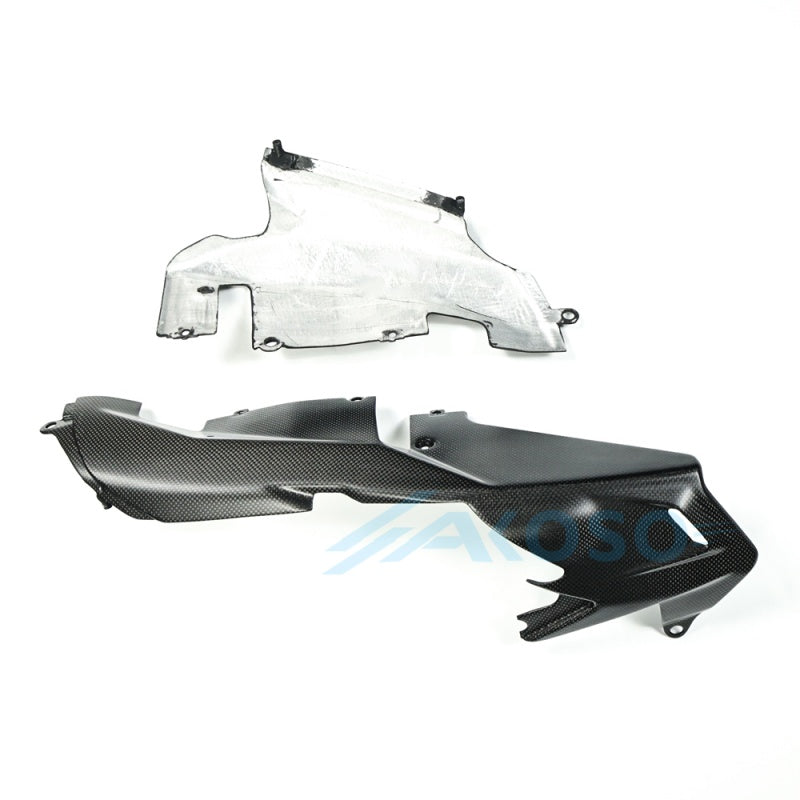 AKOSO 2025+ Ducati Panigale V2 V2S Carbon Fiber Lower Side Belly Pan Panels Pair