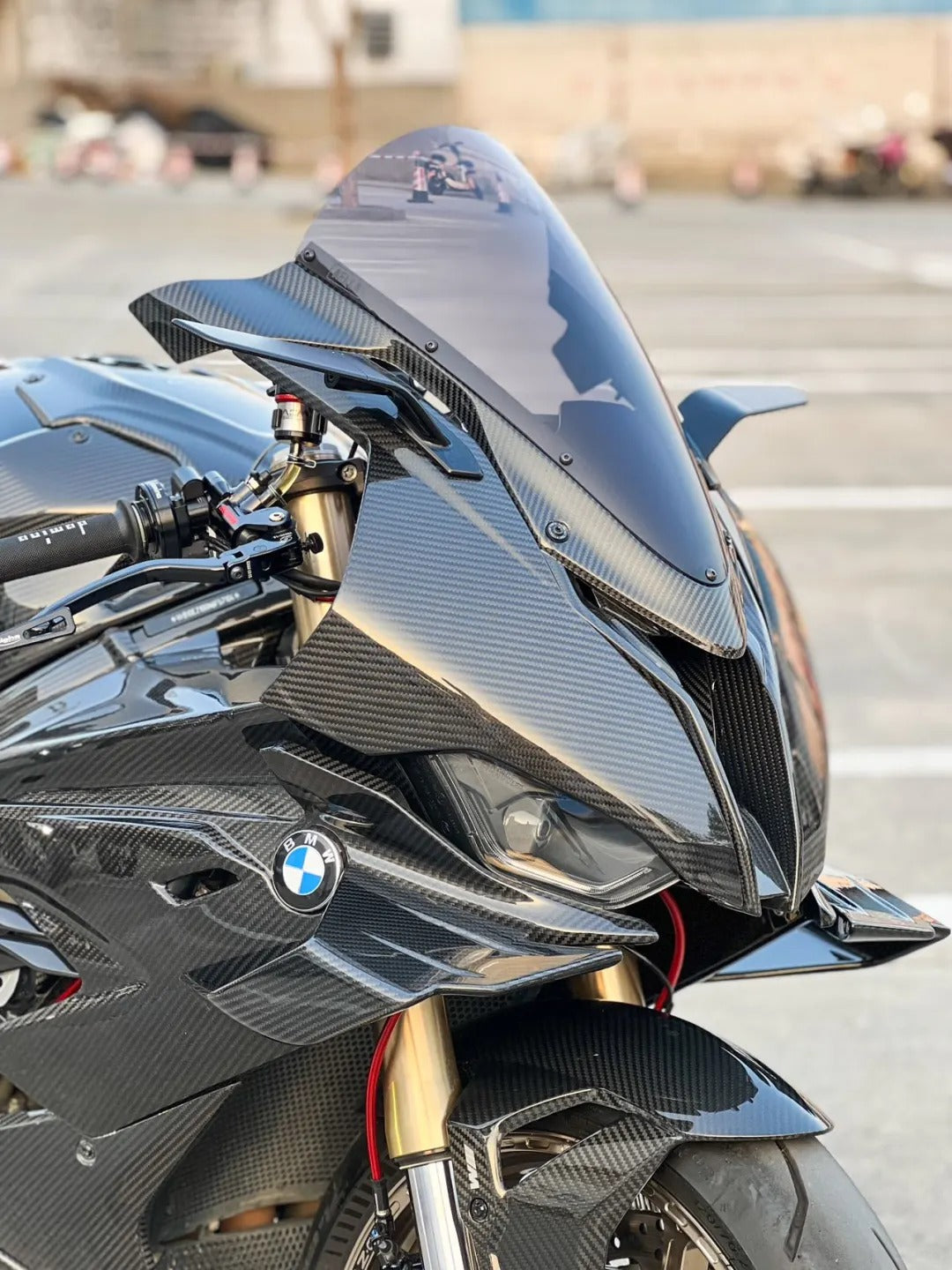 AKOSO 2019-2022 BMW S1000RR Carbon Fiber Windscreen Front Windshield Motorcycle