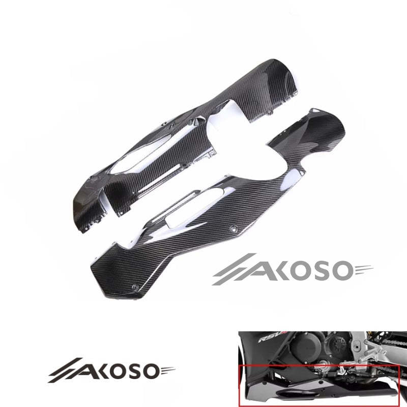 AKOSO 2021+ Aprilia RSV4 Carbon Fiber Belly Pan Abdominal Fairing Parts Kit