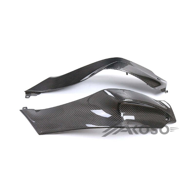 AKOSO 2021-2024 Kawasaki ZX10R ZX-10R Carbon Fiber Motorcycle Front Fuel Tank Side Panels Plate Fairing