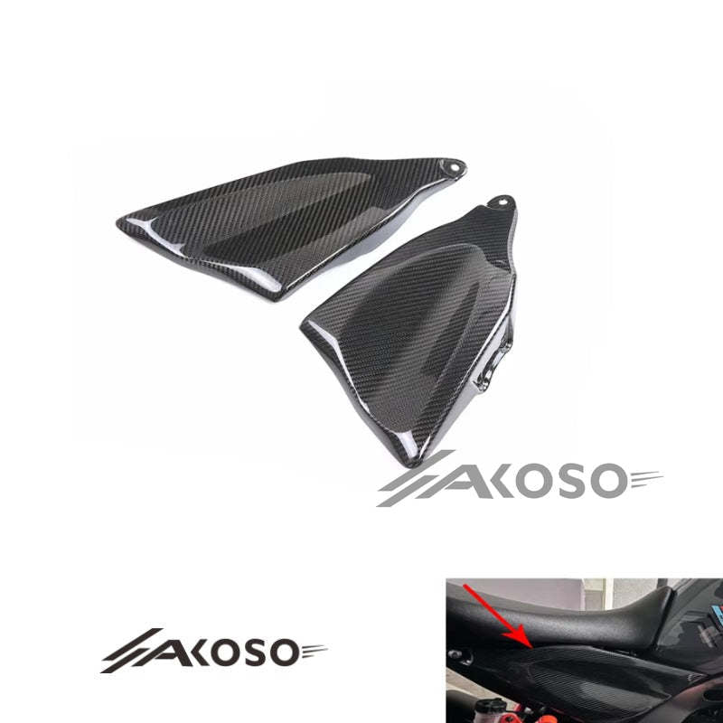 AKOSO 2021-2024 Yamaha MT09 FZ09 Carbon Fiber Motorcycle Fairing Frame Trim Cover Protector Guard Side Infill Panel